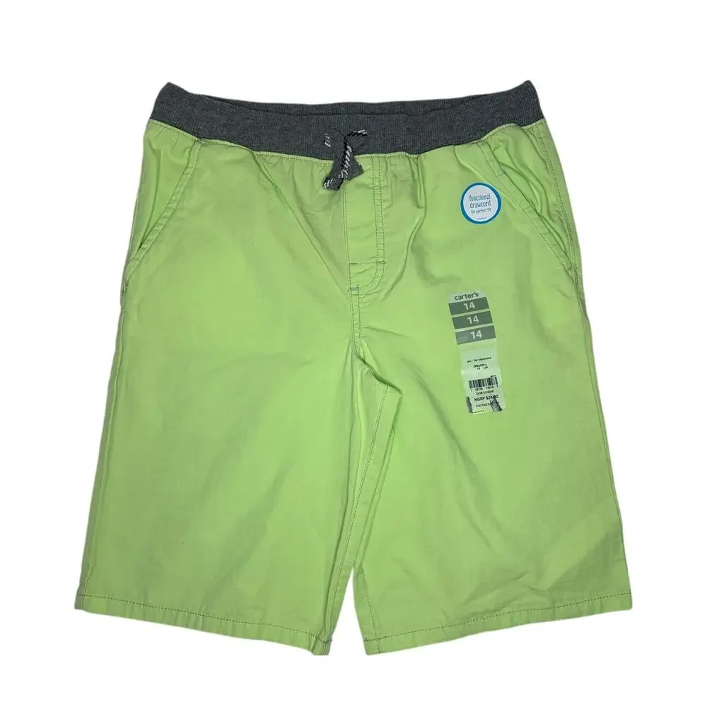 NWT Carter's Neon Green Shorts Size 14